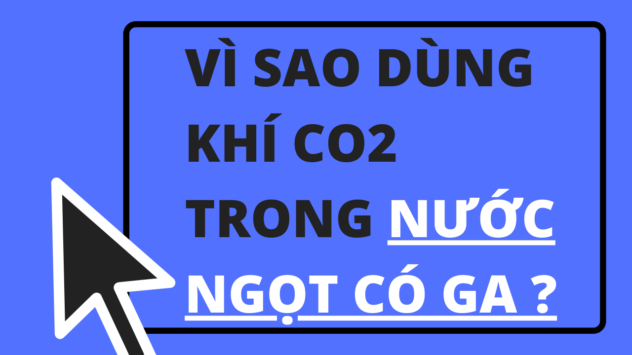 VÌ SAO DÙNG KHÍ CO2 CHO NƯỚC NGỌT CÓ GA?